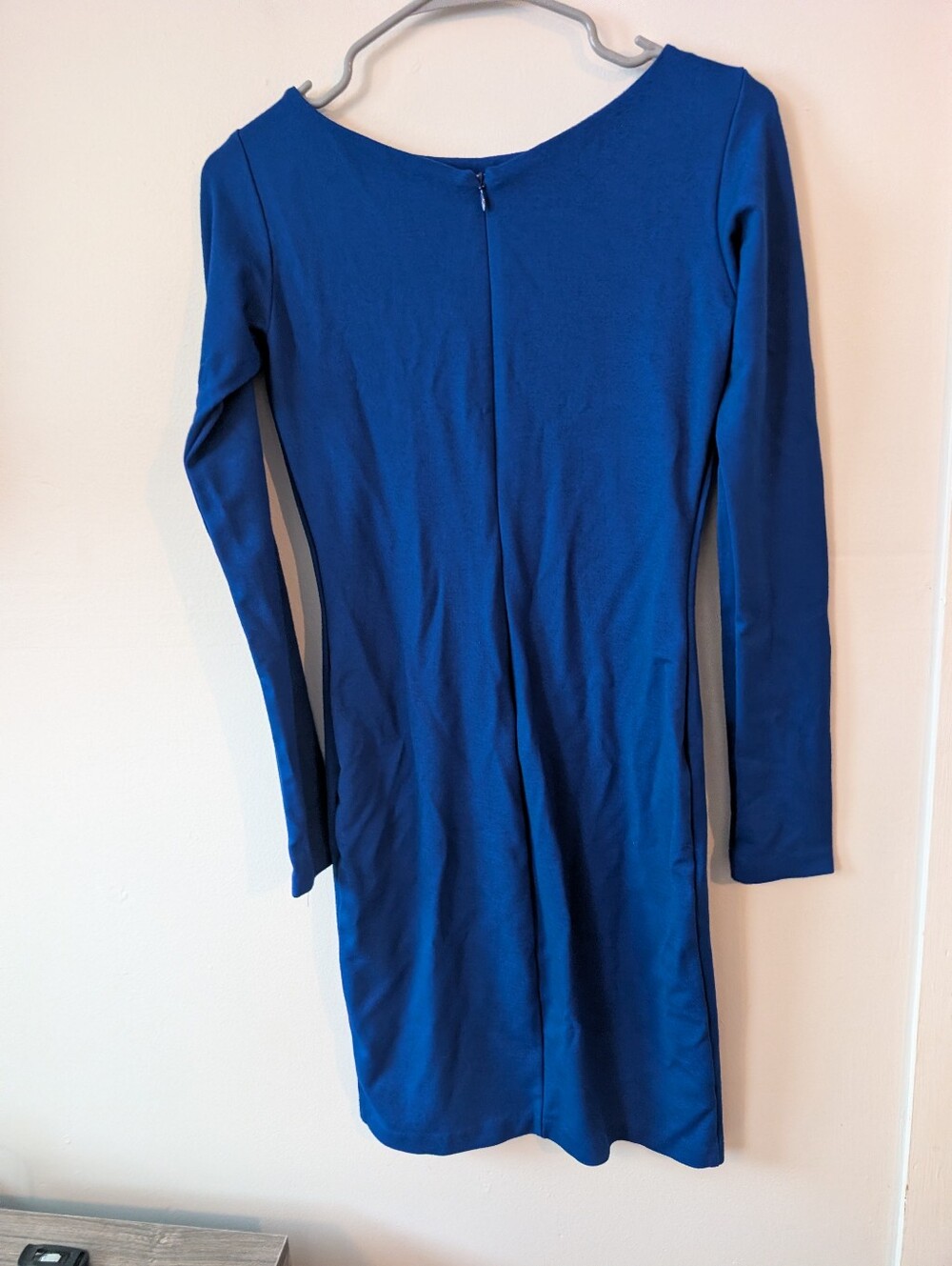 Amanda Uprichard Cobalt Blue Long Sleeve Bodycon Dress Size S - Picture 2 of 4